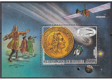 GUINEA 1986 Cometa di Halley - Halley's comet 1 BF MNH**