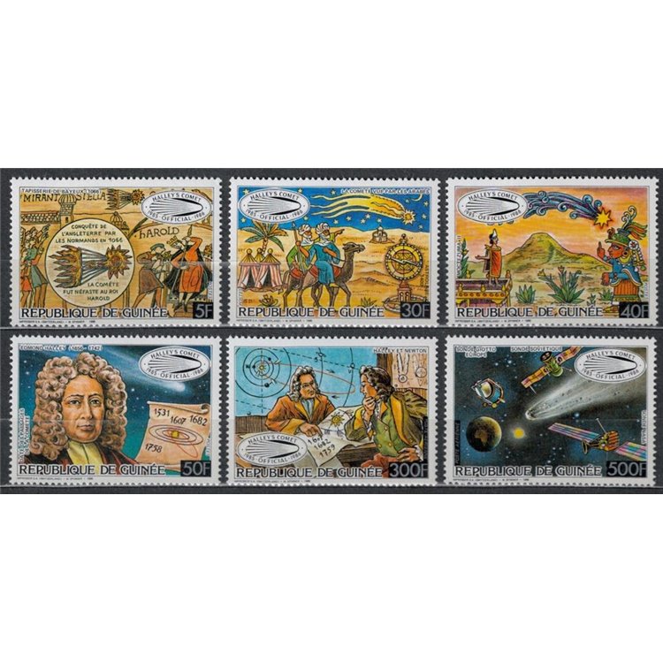 GUINEA 1986 Halley's Comet 6v MNH**