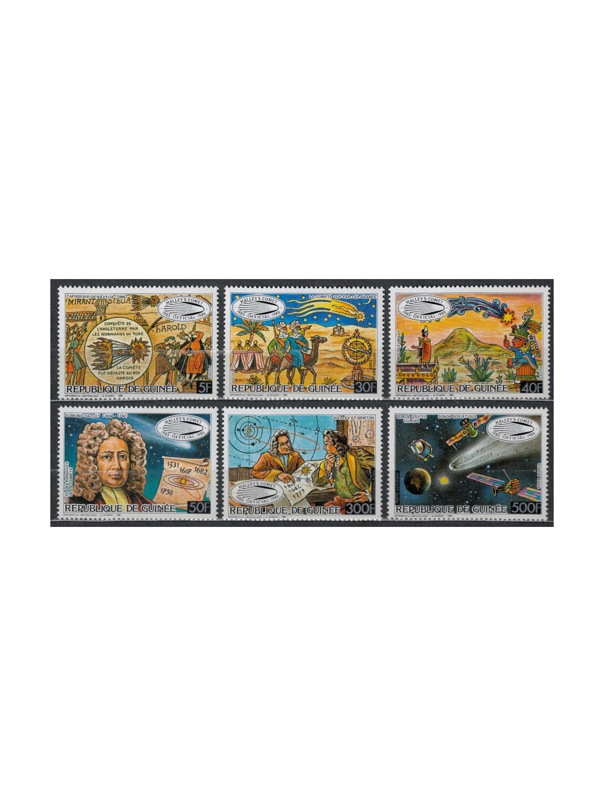 GUINEA 1986 Cometa di Halley - Halley's comet 6v MNH**