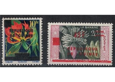 GUINEA 1958 Soprastampati 2v MNH**