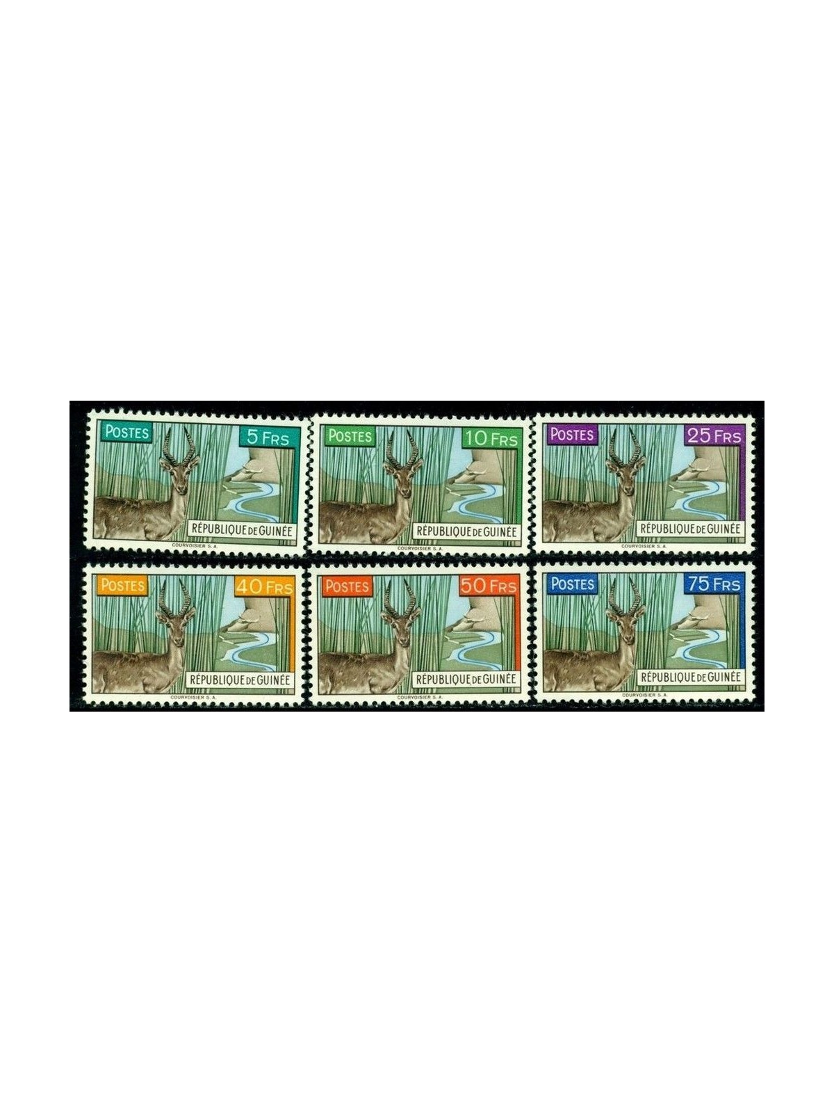 GUINEA 1961 Antilopi 6v MNH**
