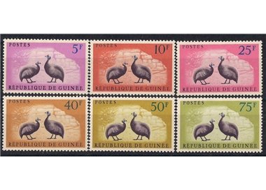 GUINEA 1961 Guinea Fowl 6v MNH**