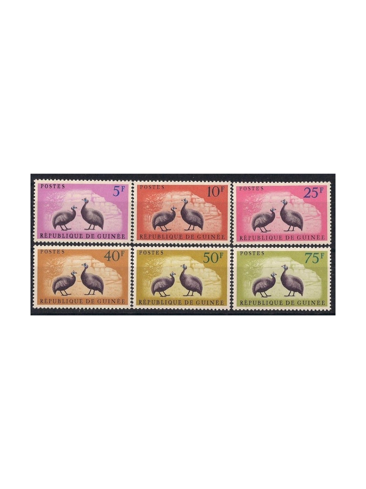 GUINEA 1961 Faraona 6v MNH**