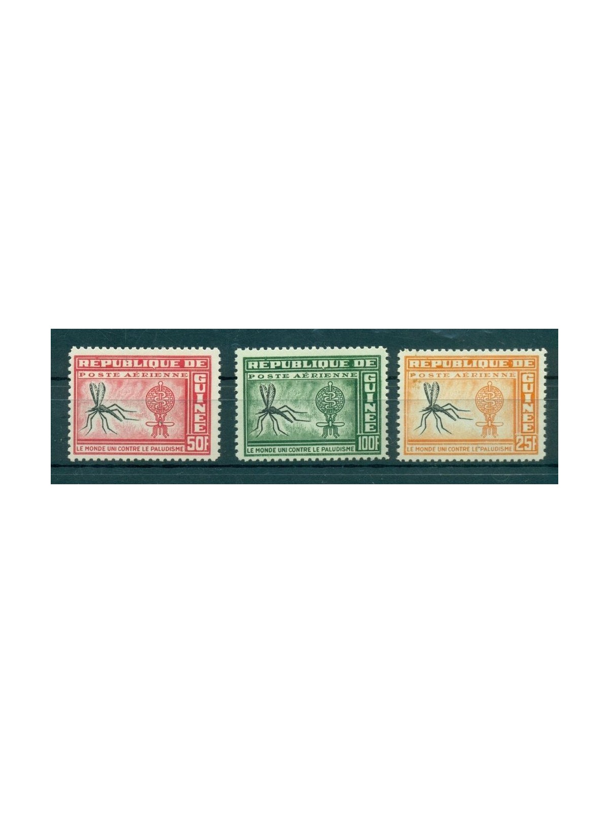 GUINEA 1962 Lotta contro la malaria 3v MNH**
