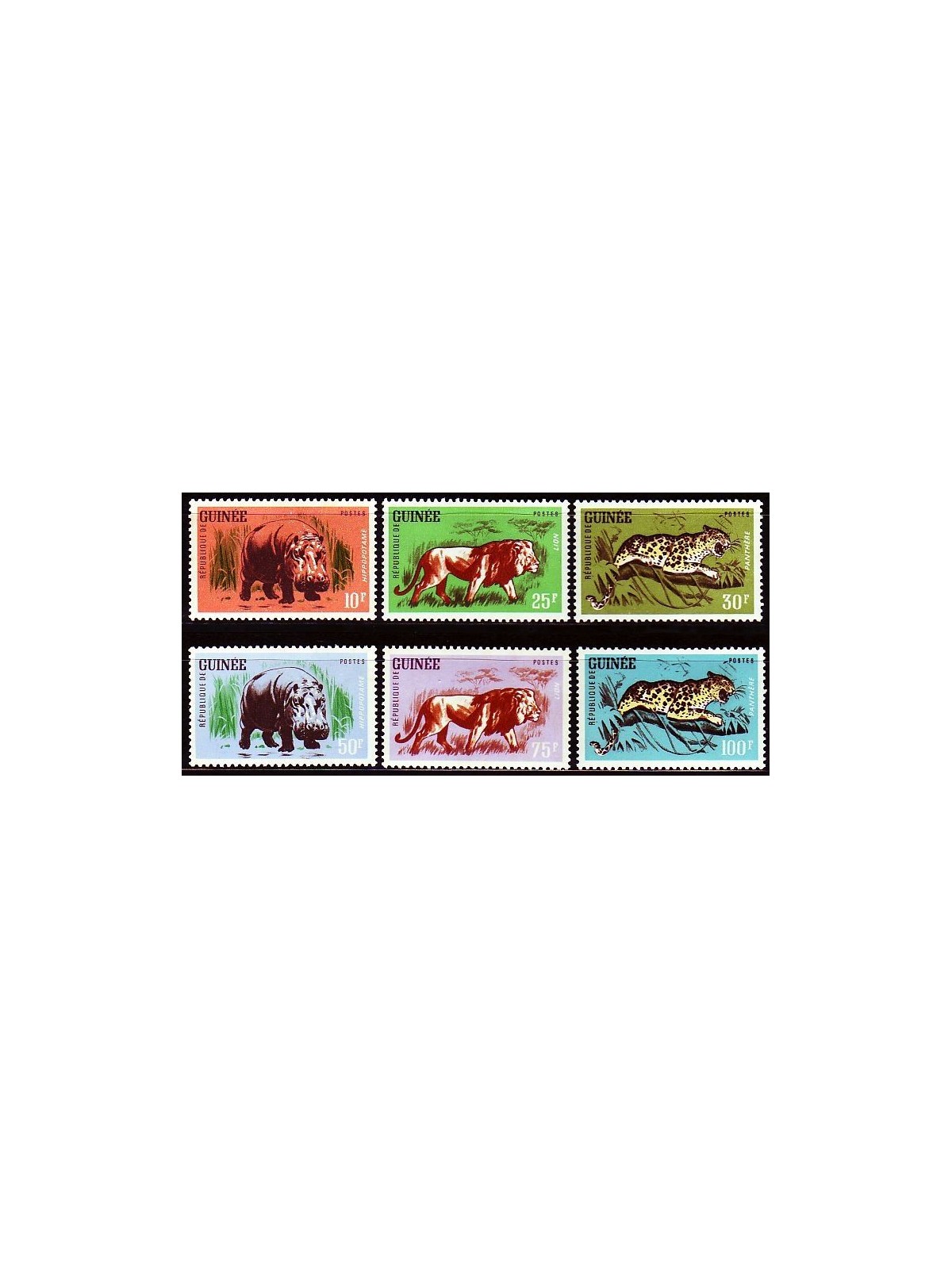 GUINEA 1962 Fauna, animali 6v MNH**