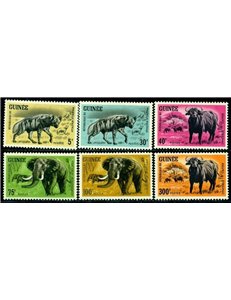 GUINEA 1964 Fauna, animals 6v MNH**