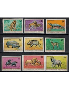 GUINEA 1968 Fauna africana, animali 9v MNH**