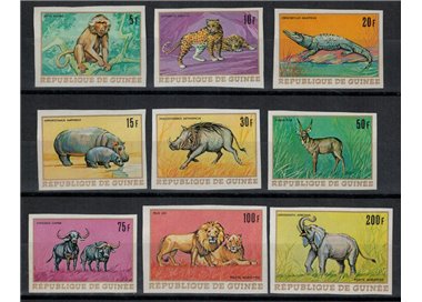 GUINEA 1968 African fauna, animals 9v MNH**
