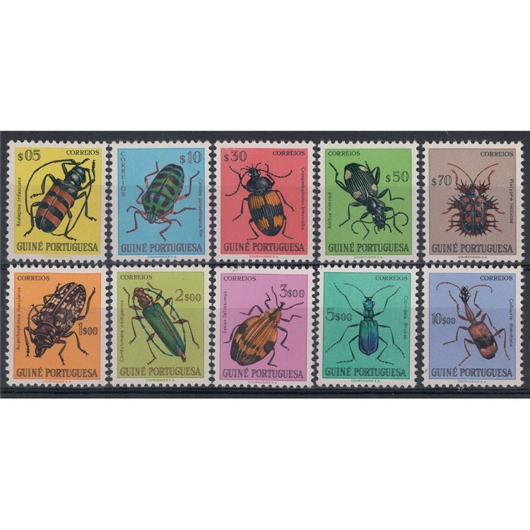 PORTUGUESE GUINEA 1953 Insects - Insects 10v MNH**
