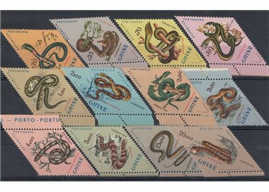 PORTUGUESE GUINEA 1962 Snakes 12v MNH**