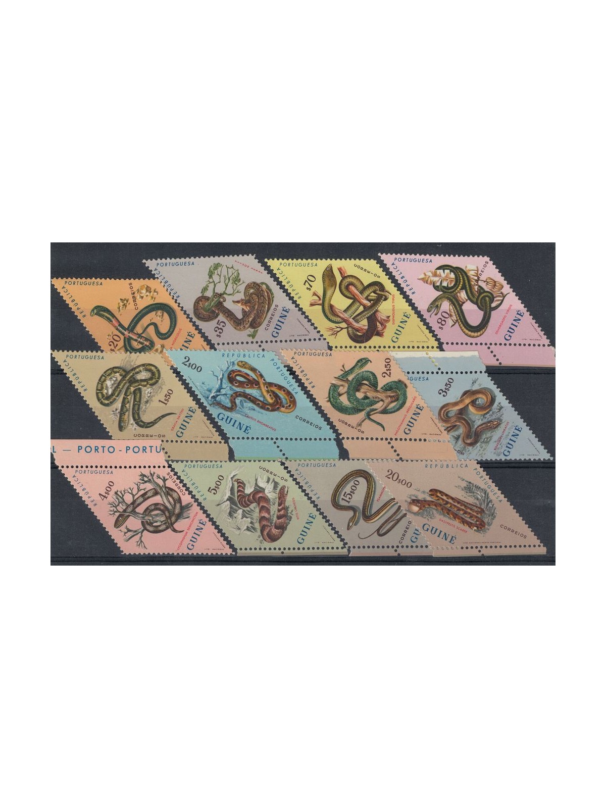 GUINEA PORTOGHESE 1962 Serpenti 12v MNH**