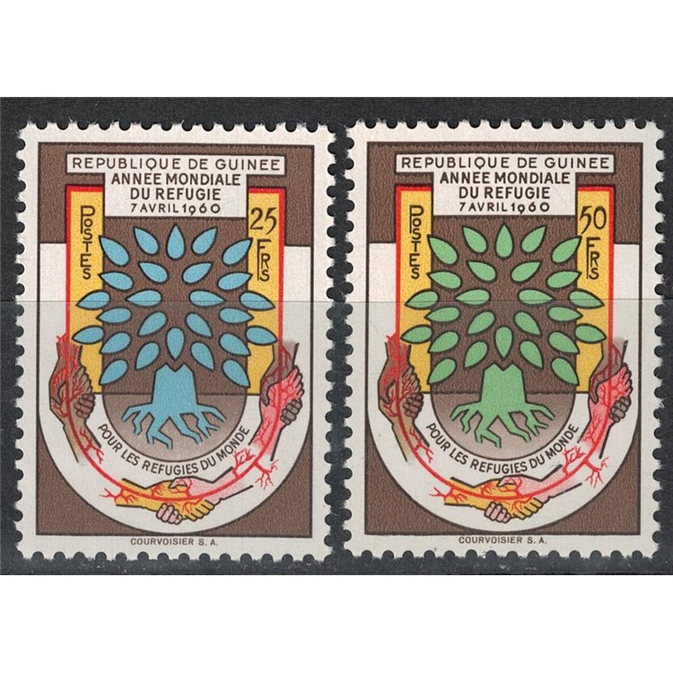 GUINEA 1960 World Refugee Year 2v MNH**