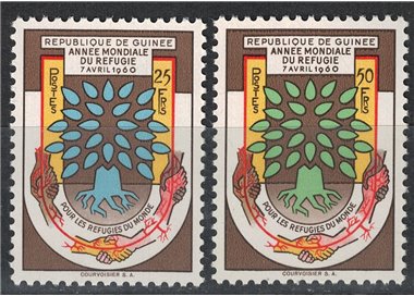 GUINEA 1960 World Refugee Year 2v MNH**