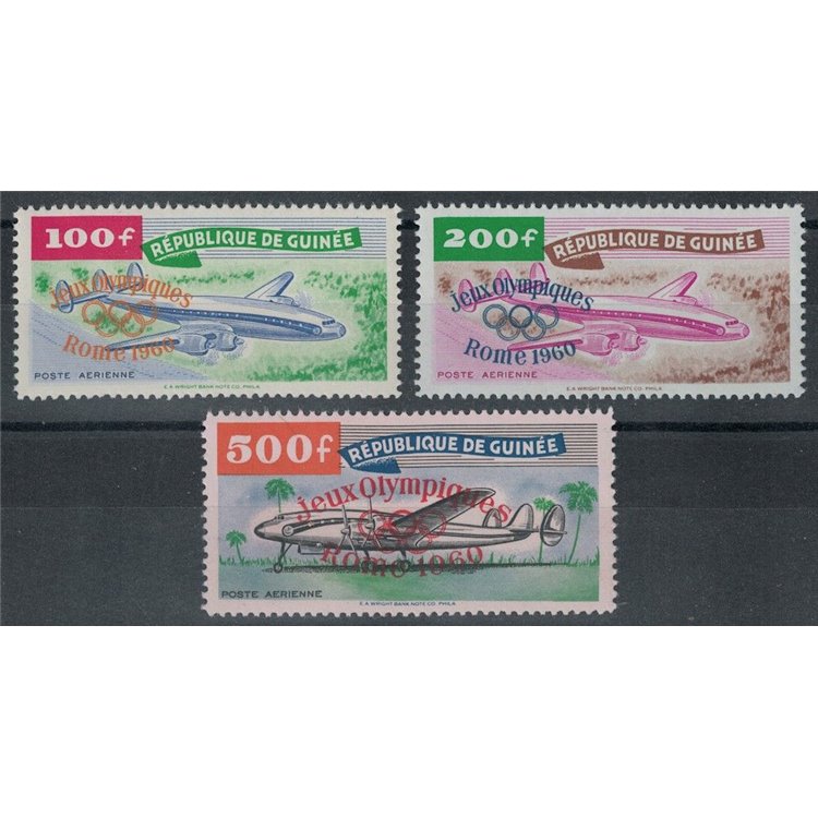 GUINEA 1960 Olympic Games in Rome, airmail 3v MNH**