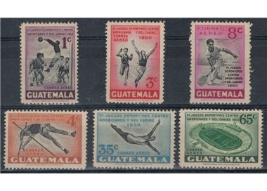GUATEMALA 1950 Giochi dei Caraibi 6v MNH**