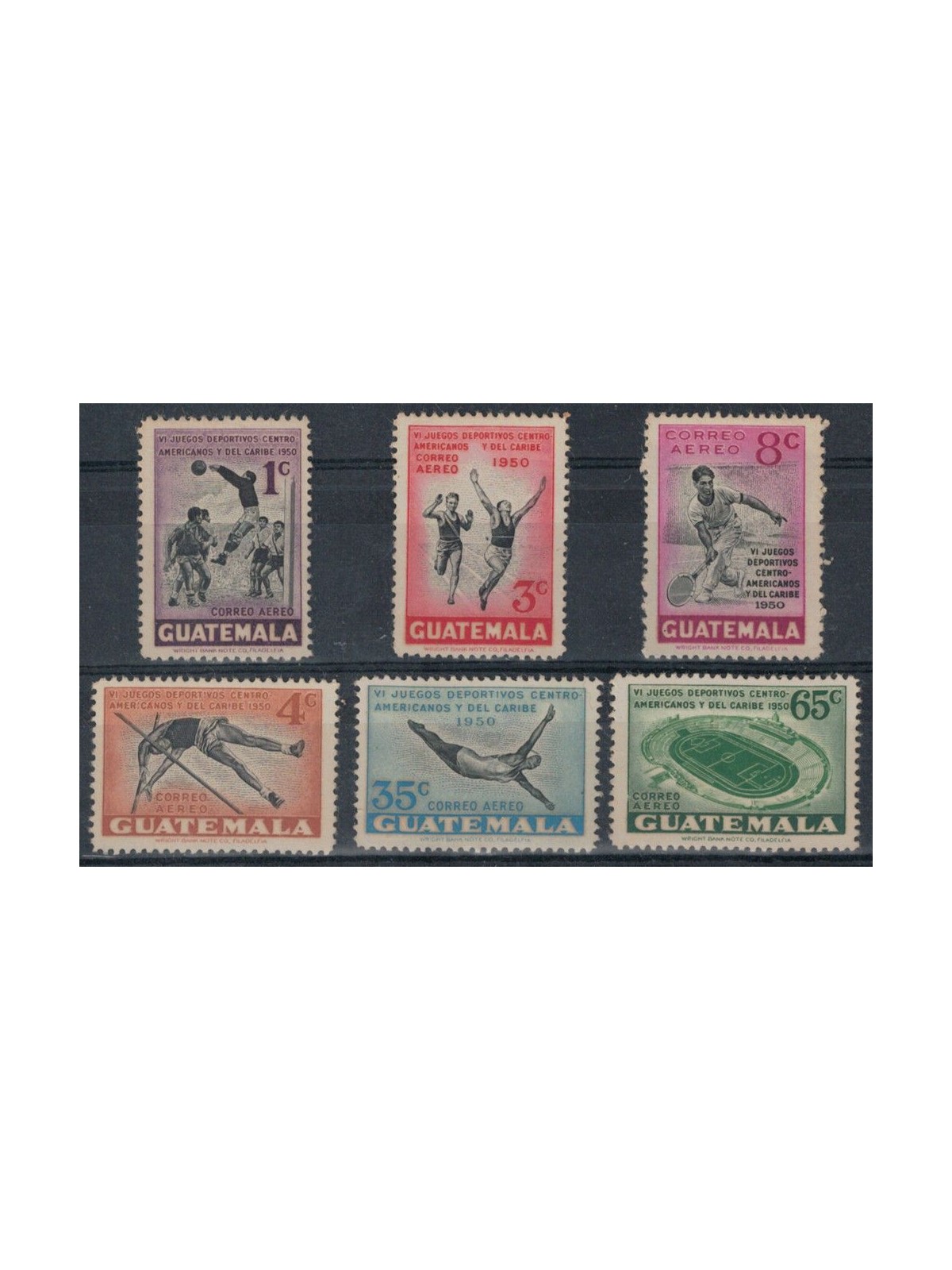 GUATEMALA 1950 Giochi dei Caraibi 6v MNH**