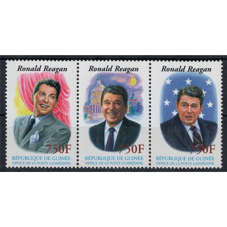 GUINEA 2002 Ronald Reagan 3v MNH**