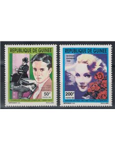 GUINEA 1992 Charlie Chaplin and Marlene Dietrich 2v MNH**