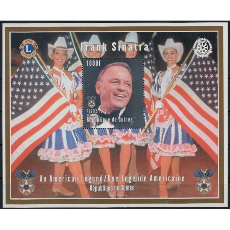 GUINEA 1998 Homage to Frank Sinatra (I) s/s MNH**