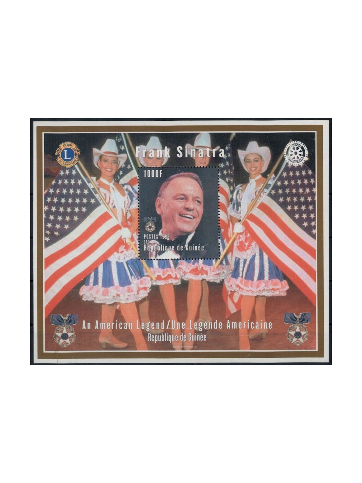 GUINEA 1998 Homage to Frank Sinatra (I) s/s MNH**