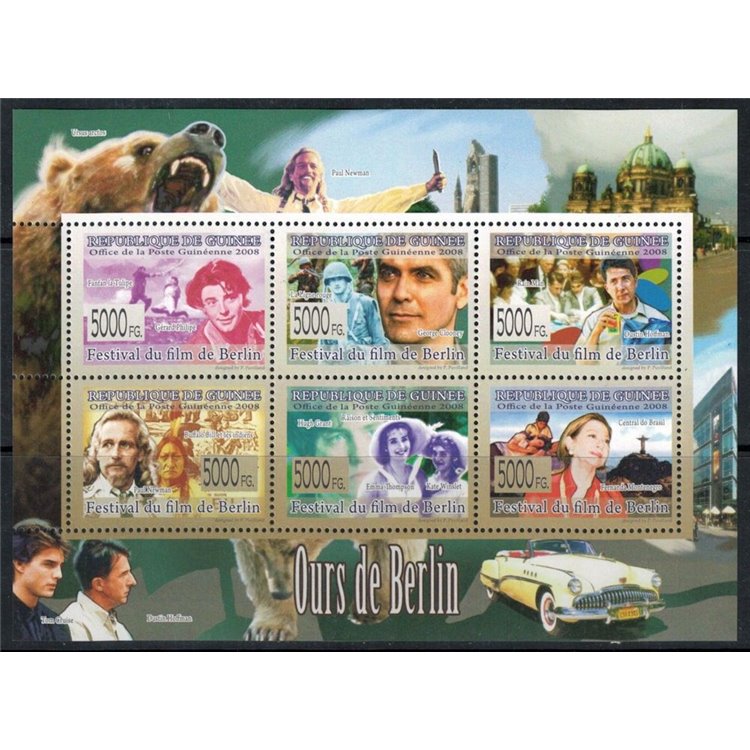 GUINEA 2008 Cinema (Festival del Film di Berlino) 6v MNH**
