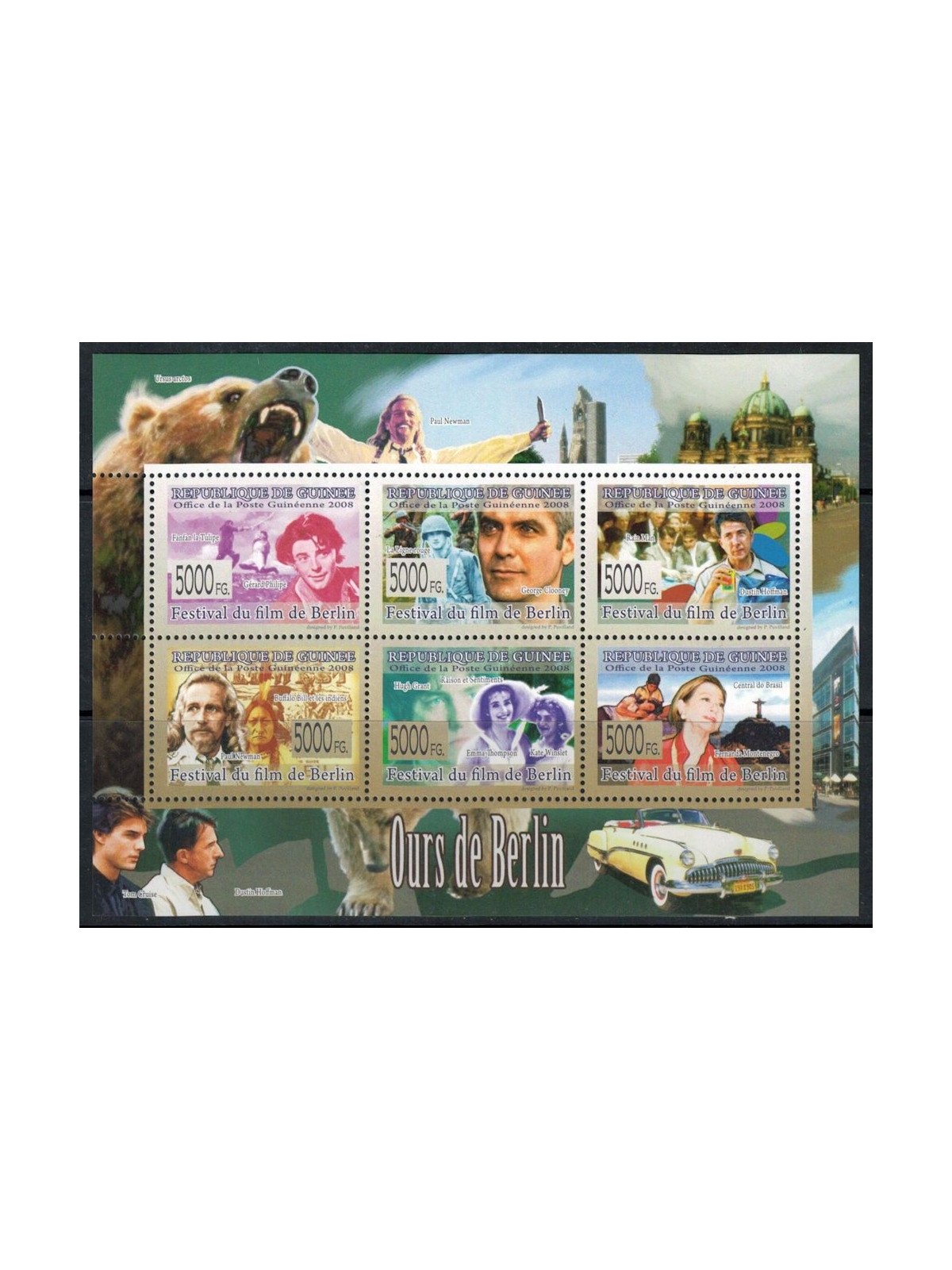 GUINEA 2008 Cinema (Berlin Film Festival) 6v MNH**