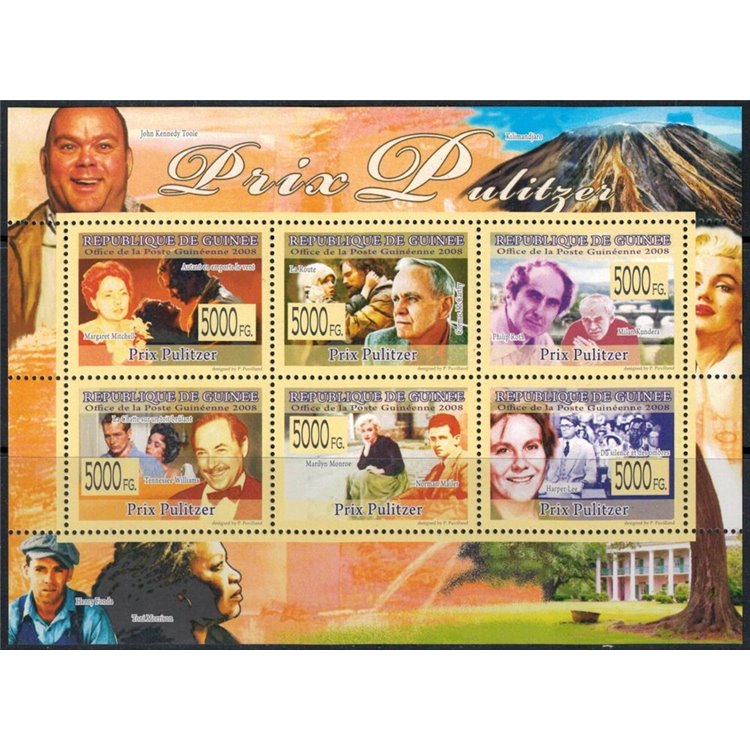 GUINEA 2008 Letteratura (Premio Pulitzer) 6v MNH**