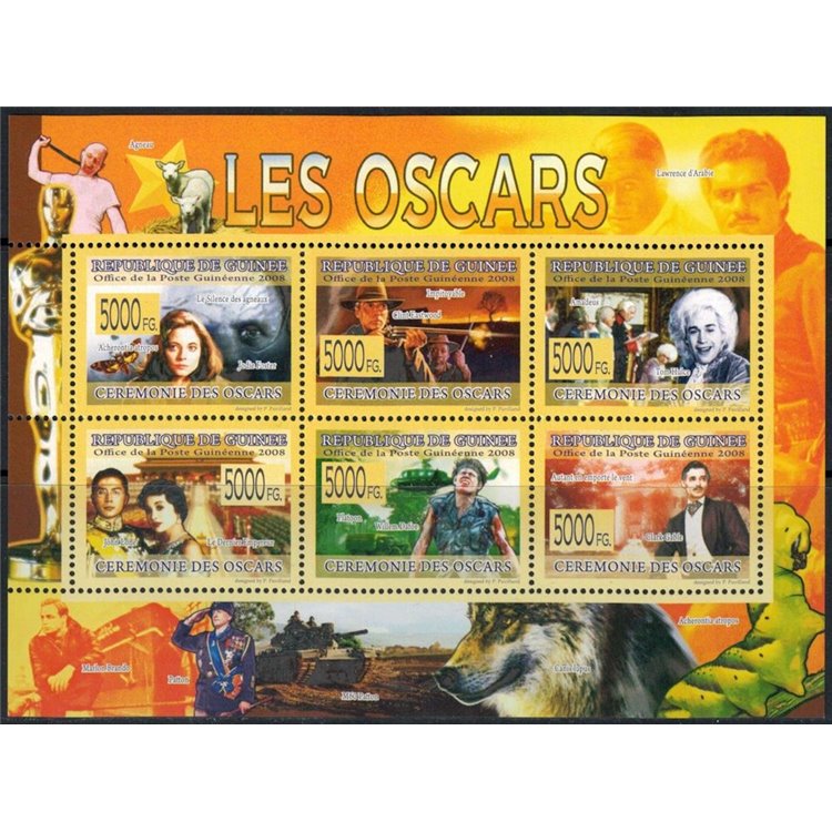 GUINEA 2008 Cinema (Premio Oscar) 6v MNH**