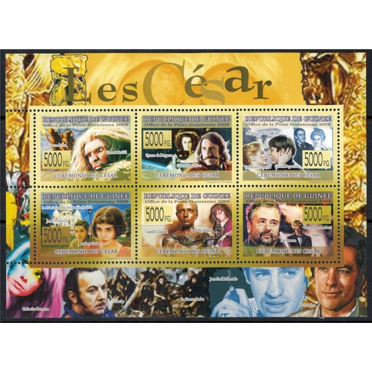 GUINEA 2008 Cinema (César Award) 6v MNH**