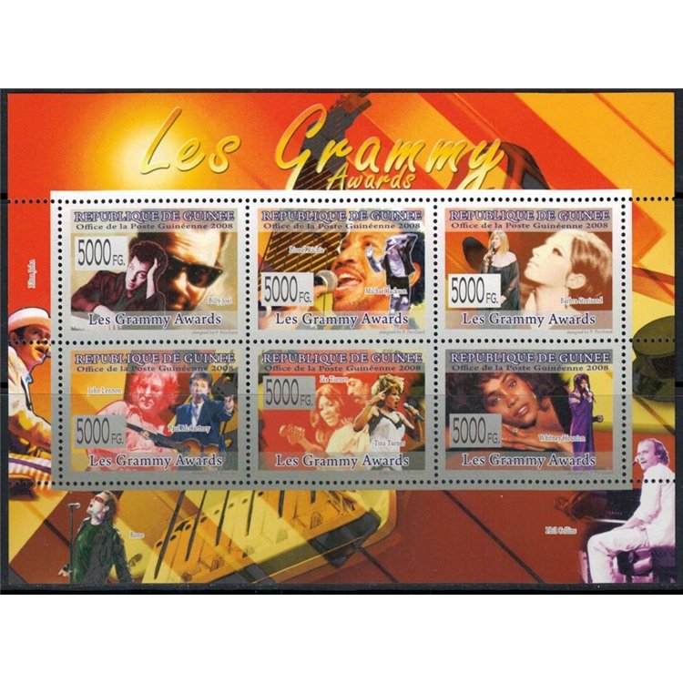 GUINEA 2008 Musica (Grammy Awards) 6v MNH**