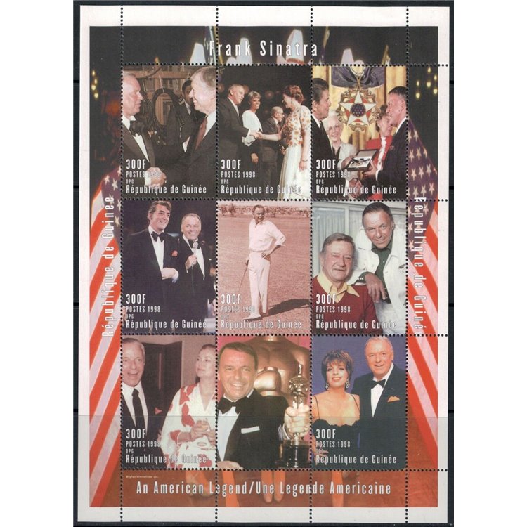 GUINEA 1998 Omaggio a Frank Sinatra (I) 9v MNH**