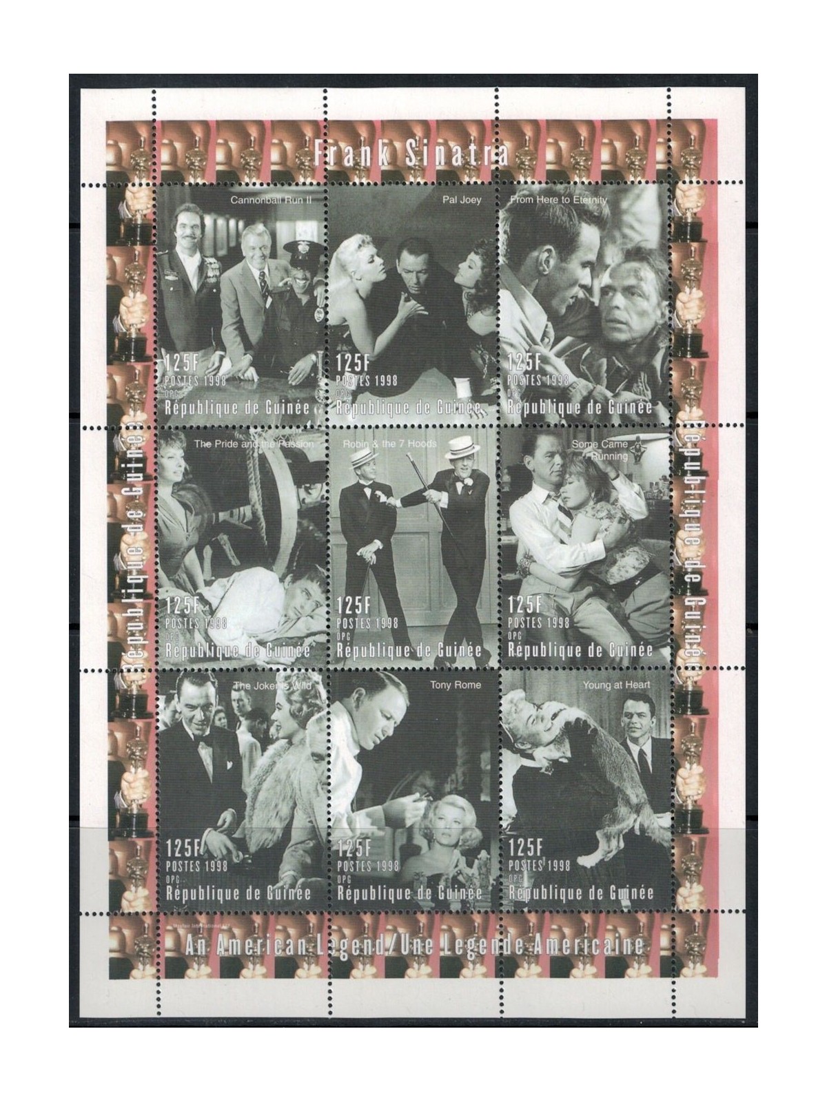 GUINEA 1998 Omaggio a Frank Sinatra (II) 9v MNH**