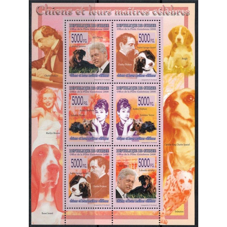 GUINEA 2008 Wildlife, dogs 6v MNH**