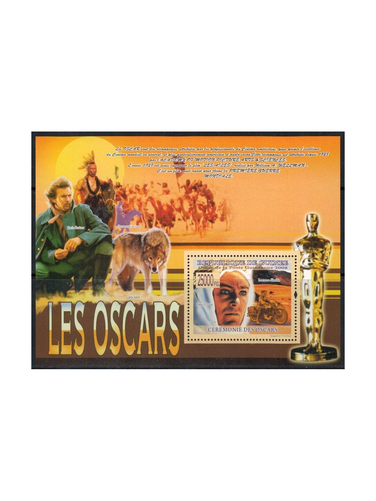 GUINEA 2008 Cinema (Oscar Award) s/s MNH**