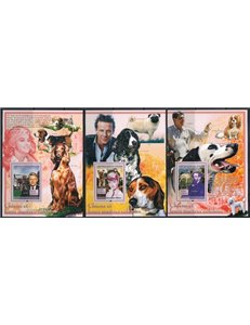 GUINEA 2008 Wildlife, dogs 3 s/s MNH**