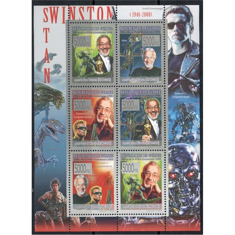 GUINEA 2008 Personalità (Stan Winston) 6v MNH**