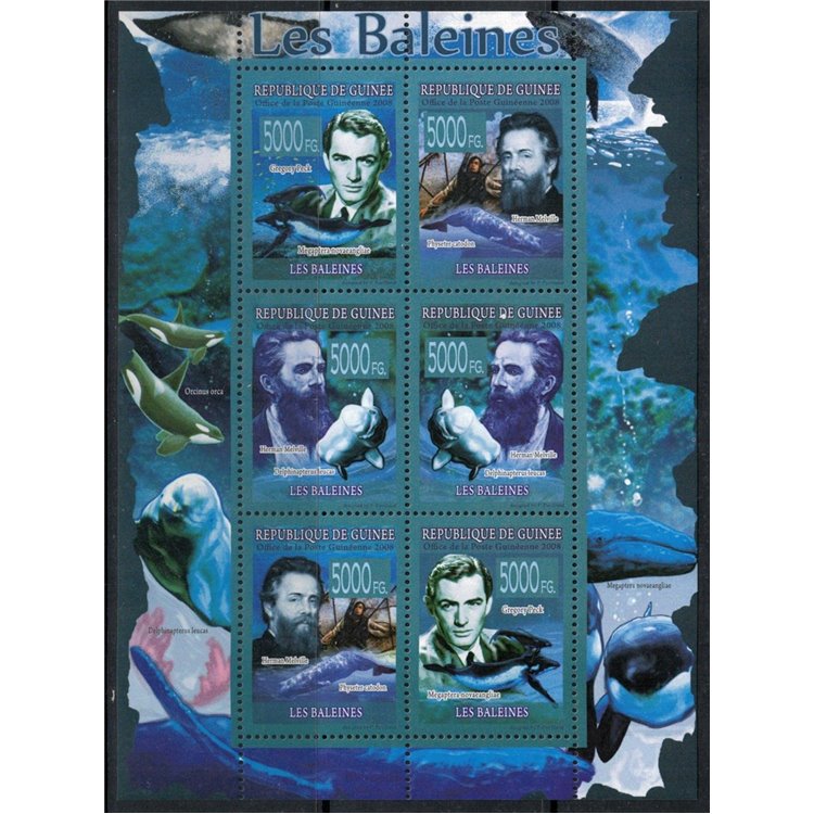 GUINEA 2008 Marine fauna, whales 6v MNH**