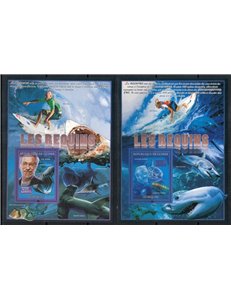 GUINEA 2008 Marine fauna, sharks 2 s/s MNH**