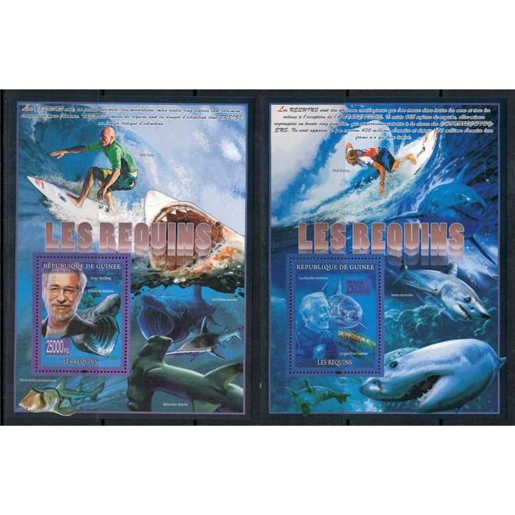 GUINEA 2008 Marine fauna, sharks 2 s/s MNH**