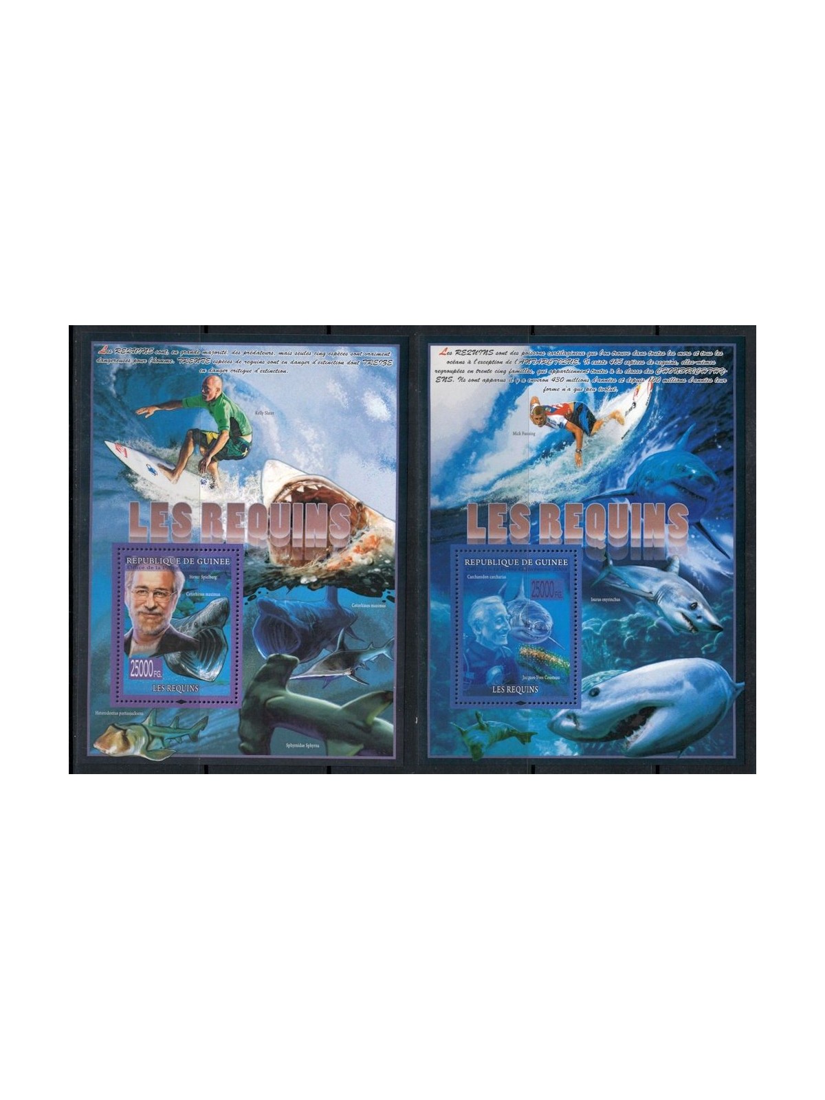 GUINEA 2008 Marine fauna, sharks 2 s/s MNH**