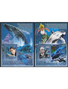 GUINEA 2008 Fauna marina, balene 2 BF MNH**