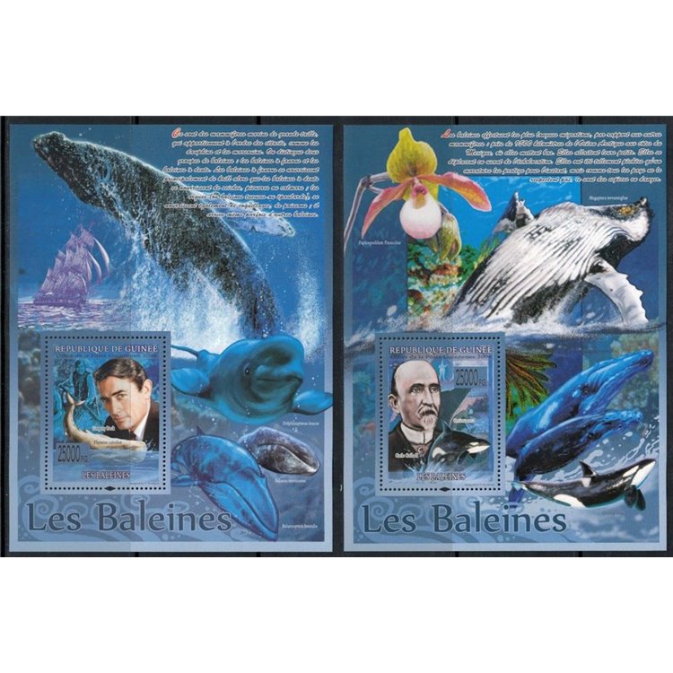 GUINEA 2008 Fauna marina, balene 2 BF MNH**
