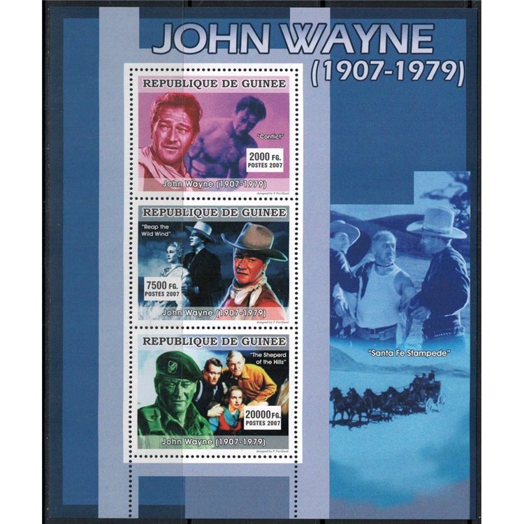 GUINEA 2007 Personalità (John Wayne) 3v MNH**