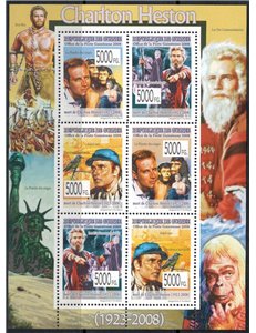 GUINEA 2008 Personalità (Charlton Heston) 6v MNH**