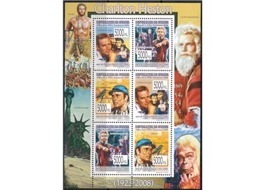 GUINEA 2008 Personalità (Charlton Heston) 6v MNH**
