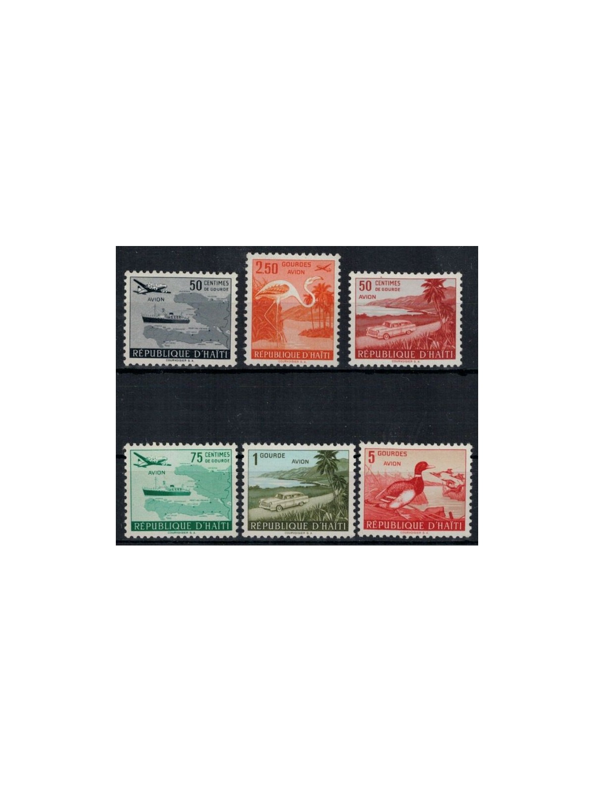 HAITI 1956 Turismo - Tourism 6 v