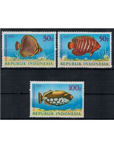 INDONESIA 1972 Marine Fauna (Fish) 3v MNH**