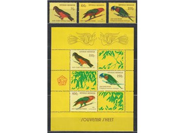 INDONESIA 1980 Fauna (Birds) 3v + 1 s/s MNH**