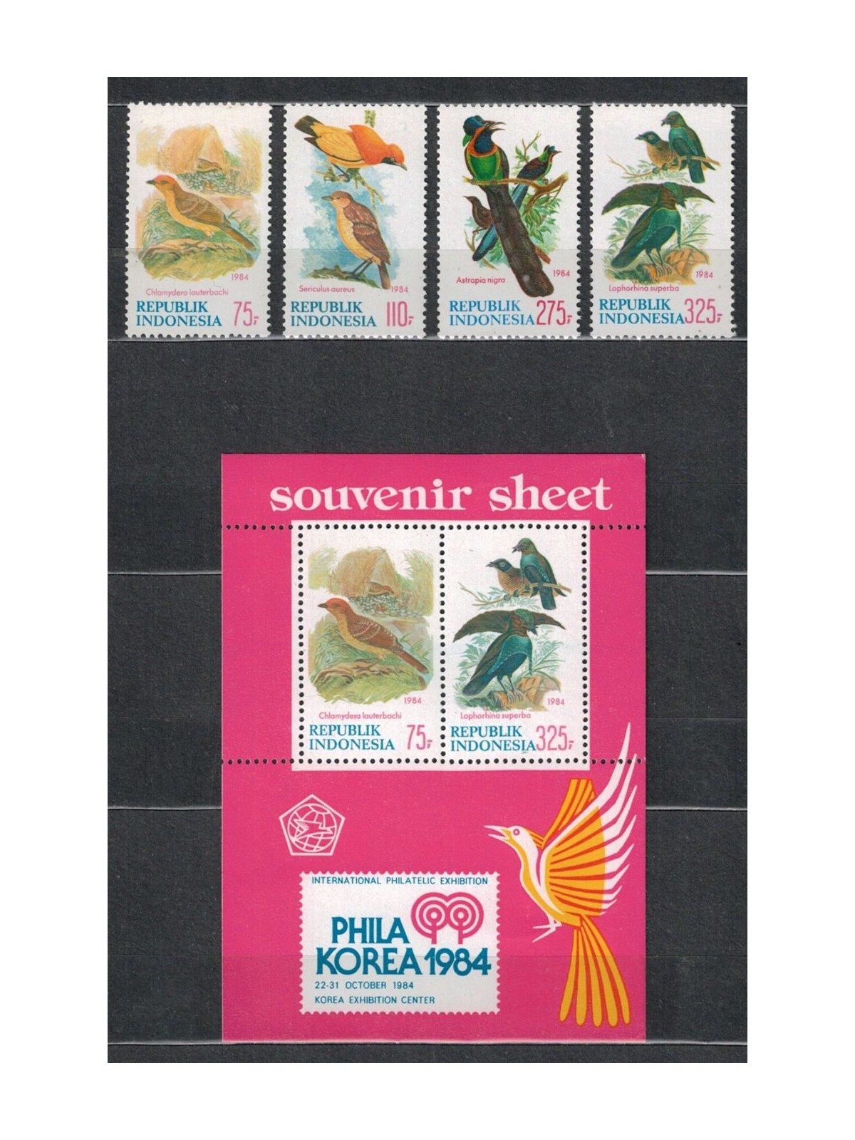 INDONESIA 1984 Fauna (Uccelli) 4v + 1 BF MNH**