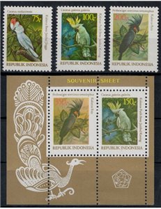 INDONESIA 1981 Fauna (Birds) 3v + 1 s/s MNH**